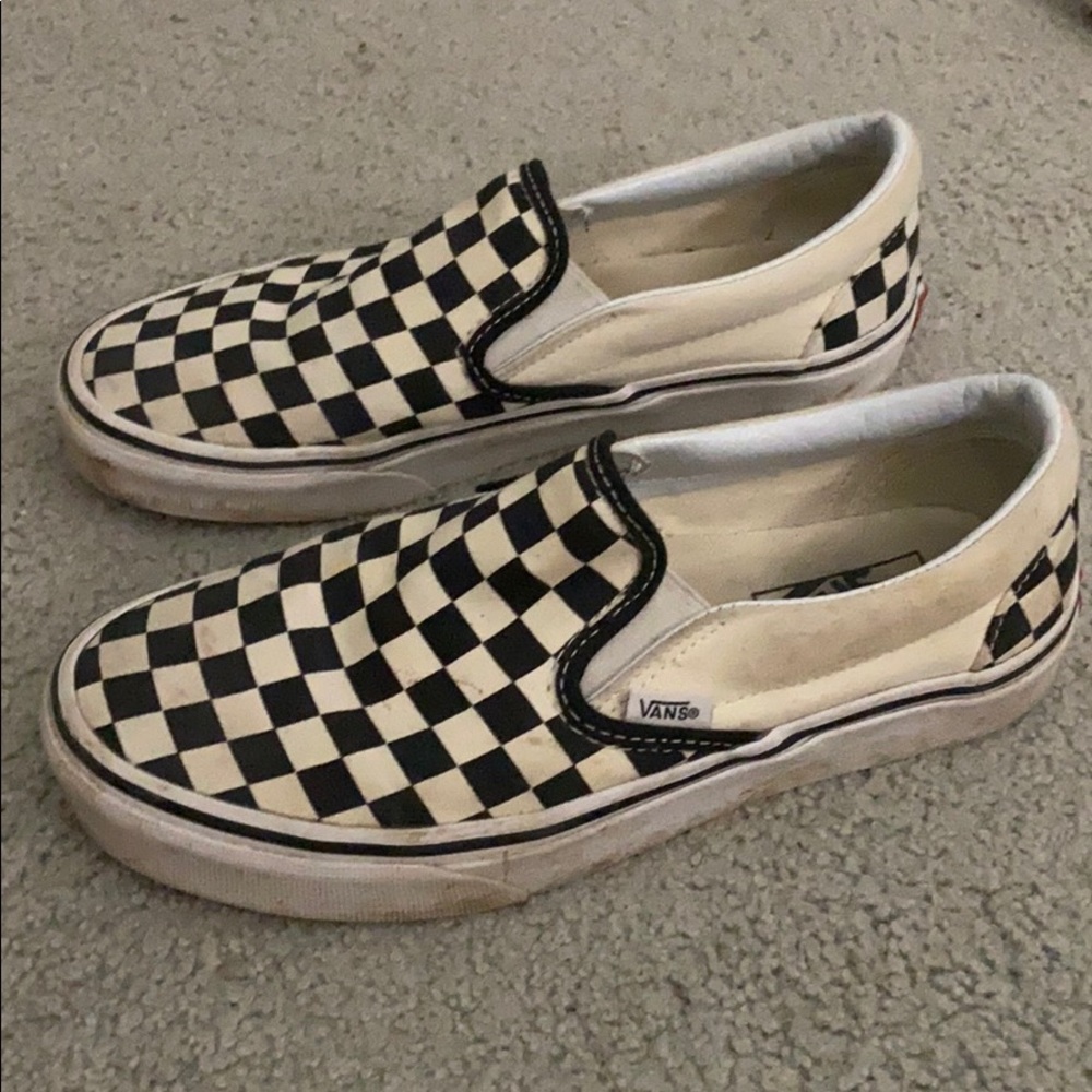 Black and white checkered vans